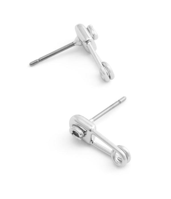 Signature Safety Pin Stud Earrings