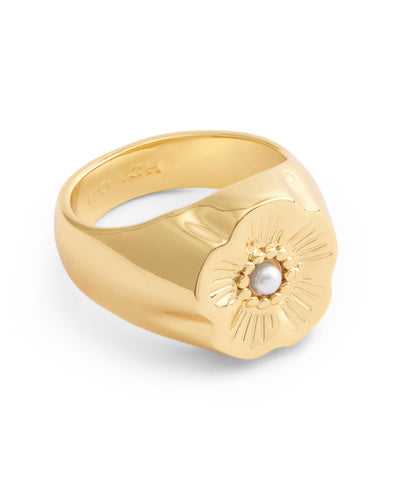 37527626GLD-Signature Heritage Tea Rose Cocktail Ring-Gold