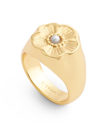 37527626GLD-Signature Heritage Tea Rose Cocktail Ring-Gold