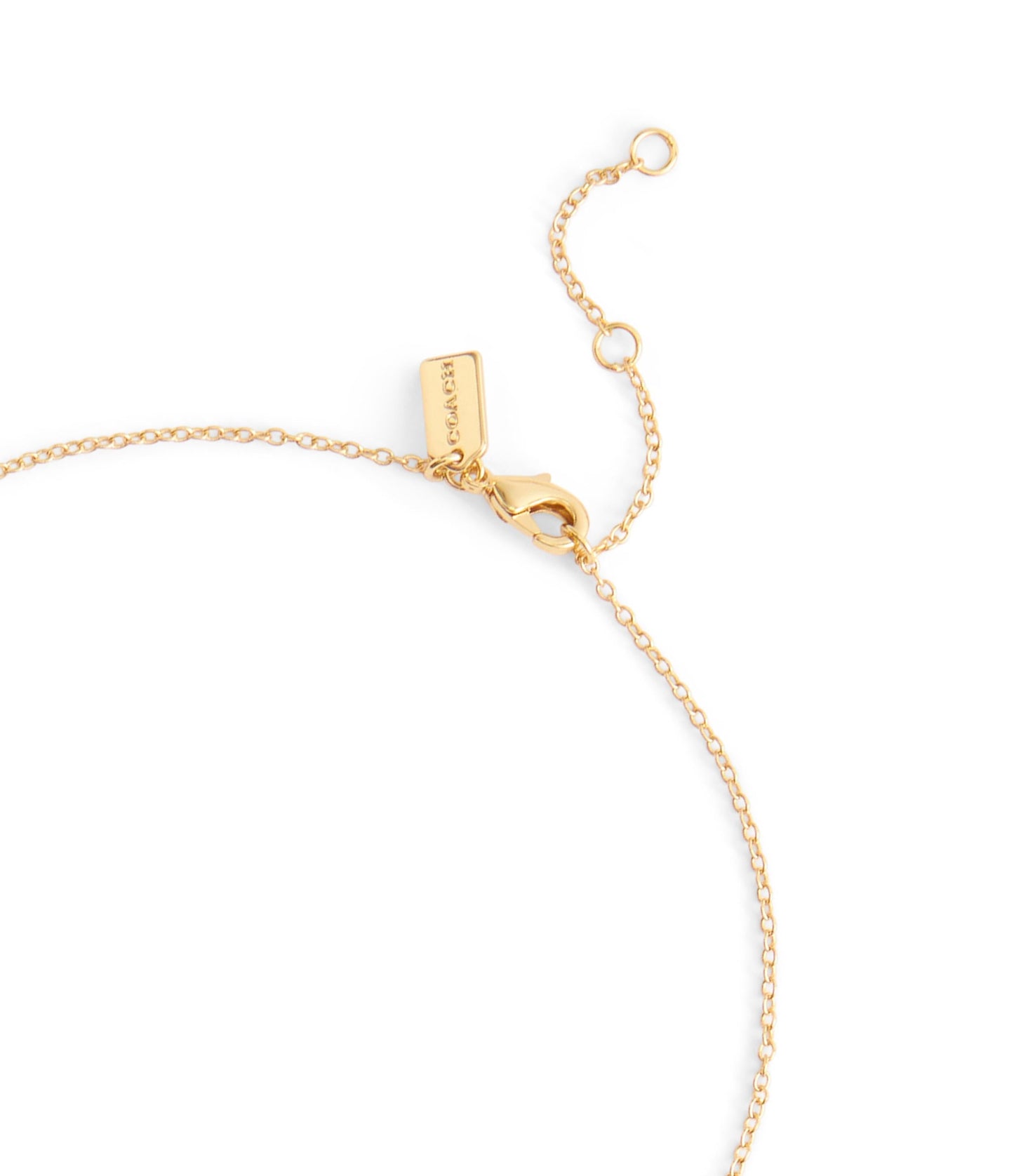 37530125GLD-Signature Quilted Heart Pendant Necklace-Gold