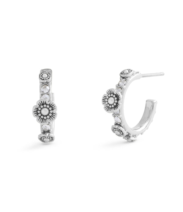 Signature Tea Rose Huggie Earrings