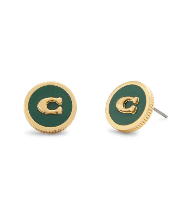Signature C Coin Stud Boxed Earrings