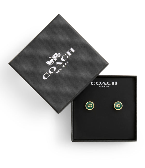 Signature C Coin Stud Boxed Earrings