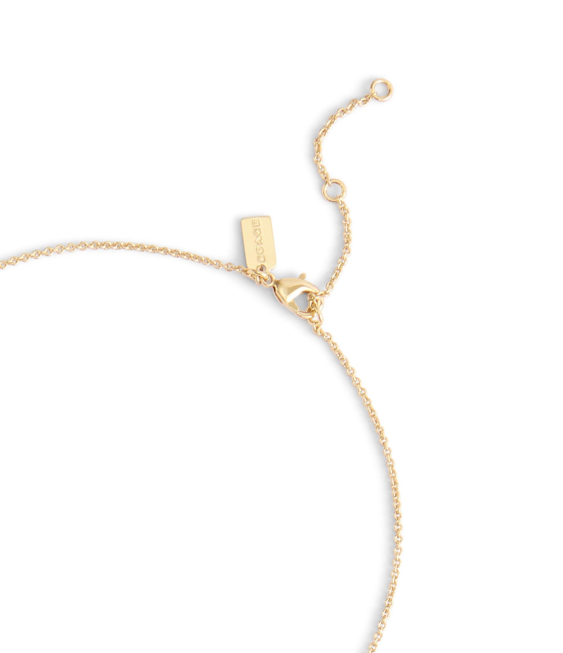 37530385GLD-Signature C Coin Pendant Boxed Necklace-Green