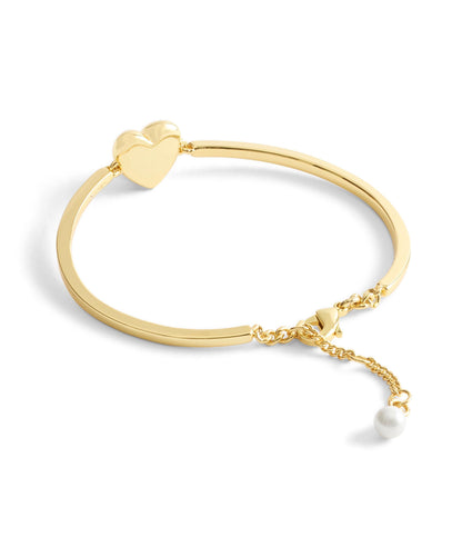 37541308GLD-Signature C Heart Cuff Bracelet-Gold