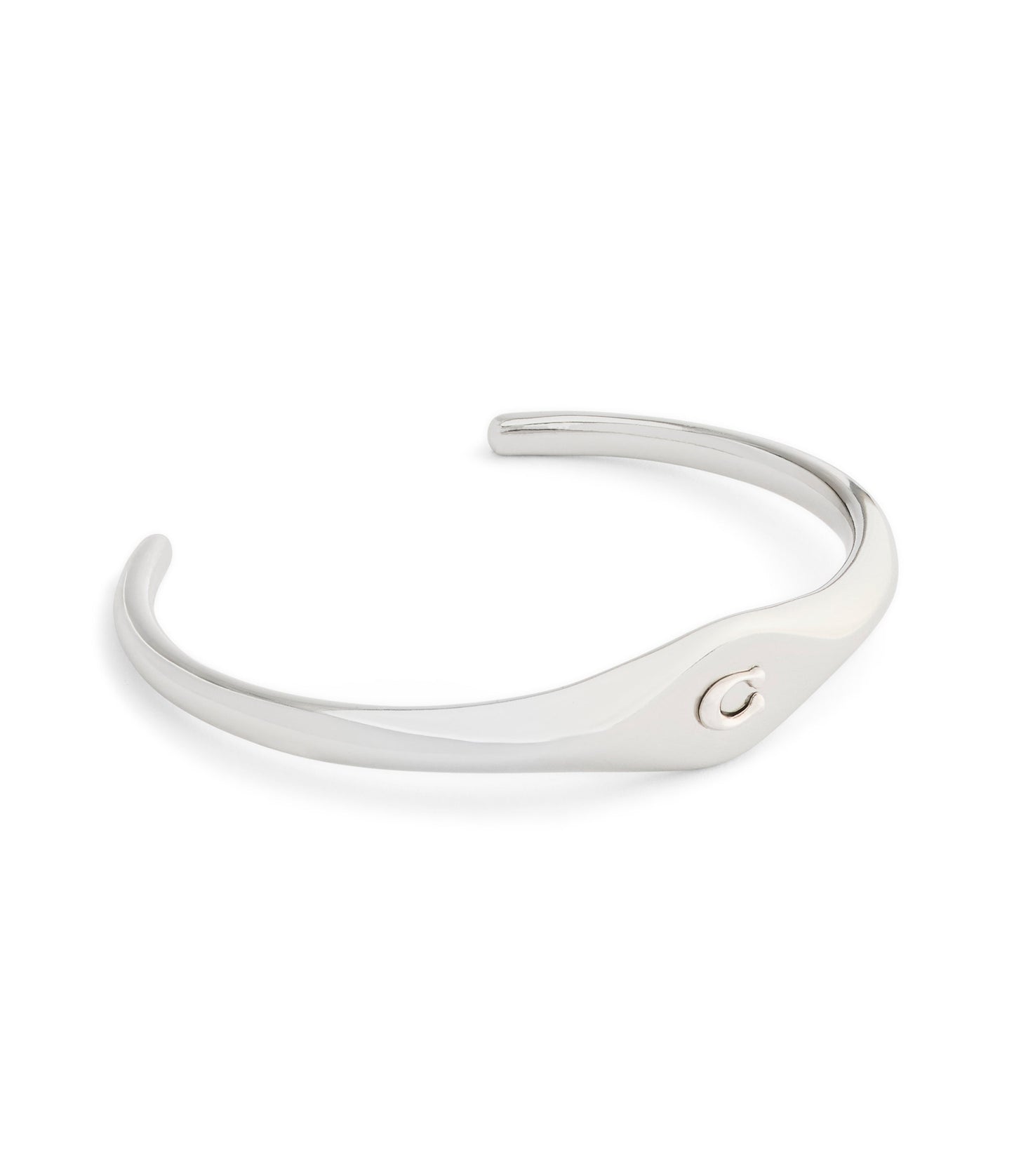 37541318RHO-Signature Signet Cuff Bracelet-Rhodium