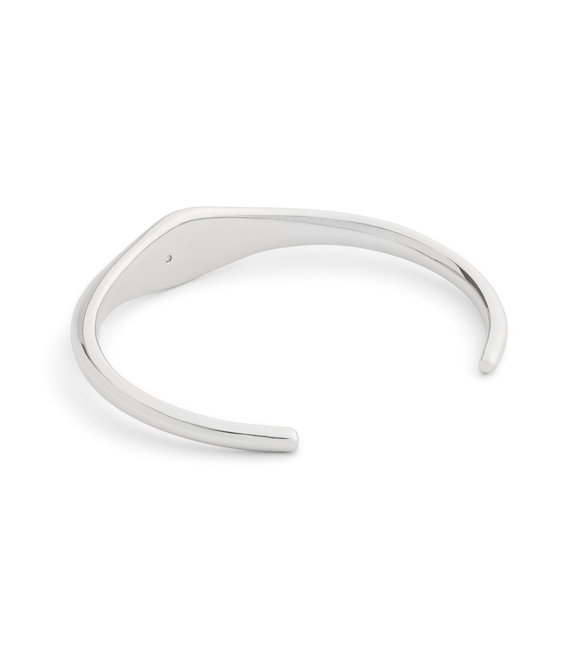 37541318RHO-Signature Signet Cuff Bracelet-Rhodium