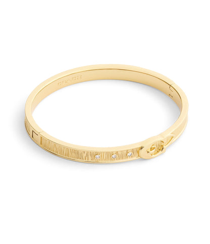 37541321GLD-Signature C Buckle Bangle Bracelet-Gold