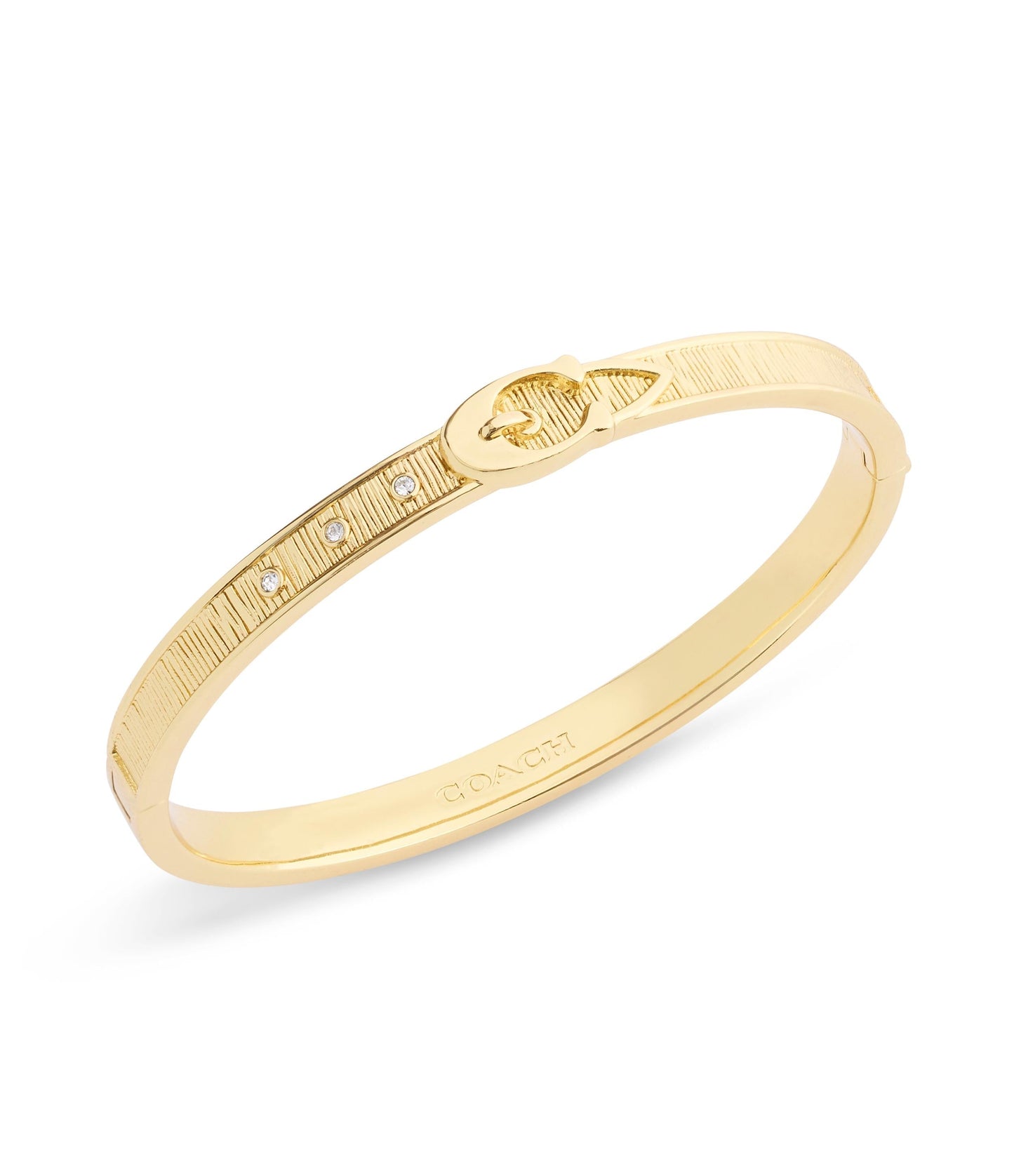 37541321GLD-Signature C Buckle Bangle Bracelet-Gold
