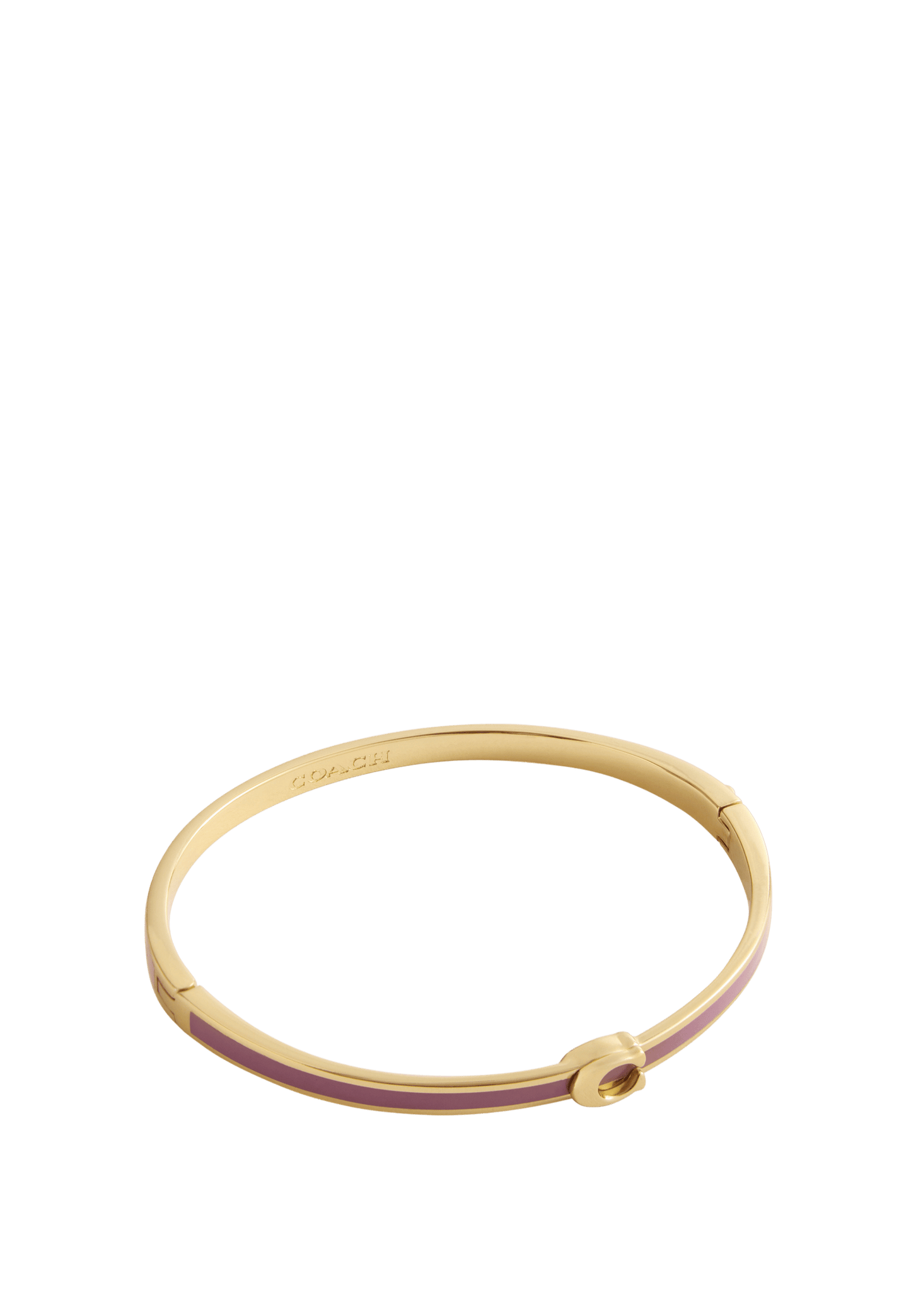 37541322GLD-Signature C Enamel Bangle Bracelet-Light Pink