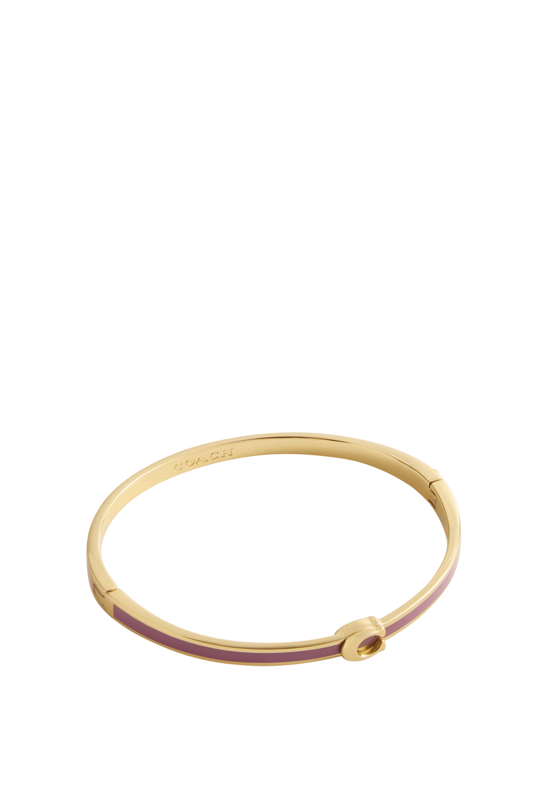 37541322GLD-Signature C Enamel Bangle Bracelet-Light Pink