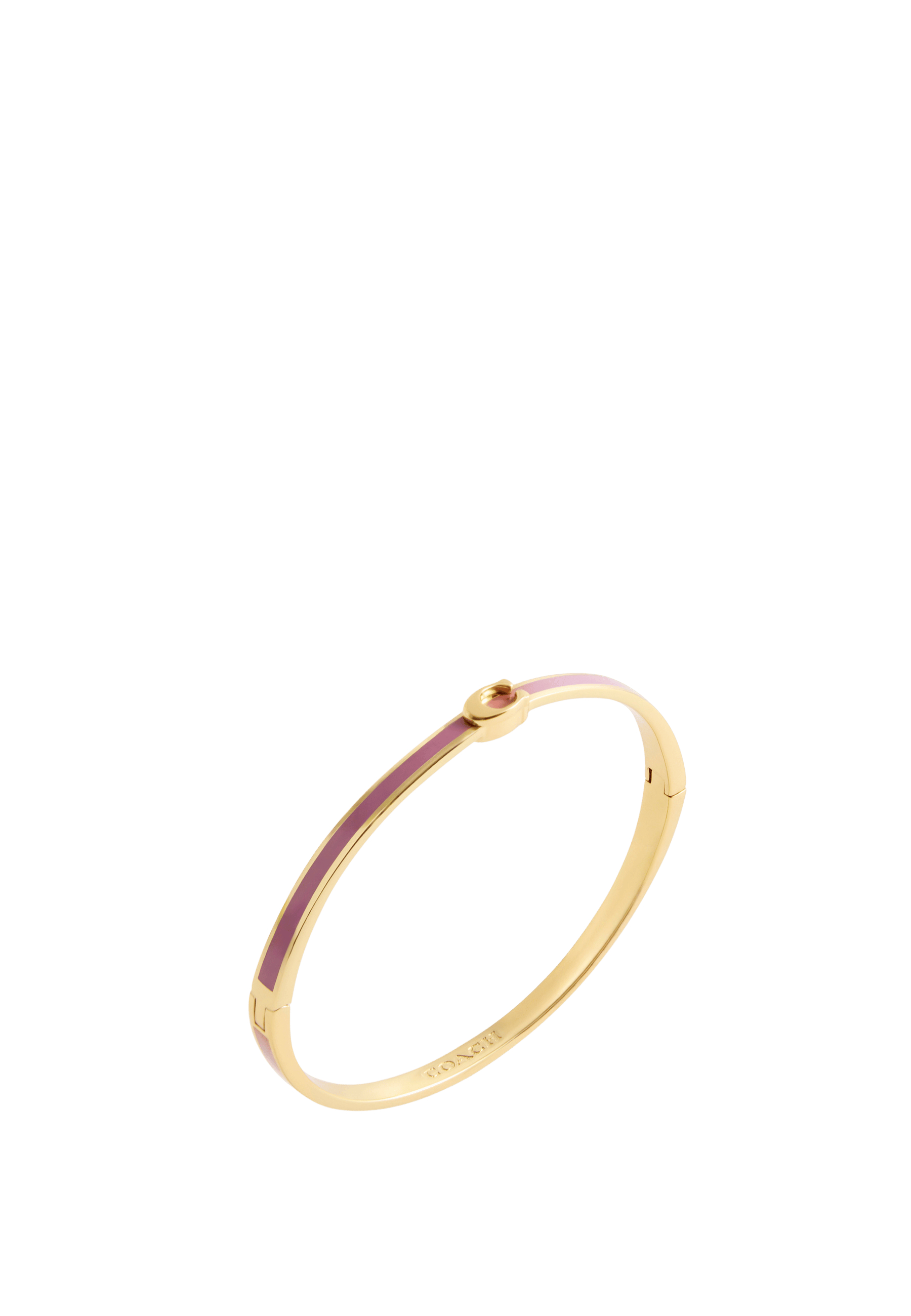 37541322GLD-Signature C Enamel Bangle Bracelet-Light Pink