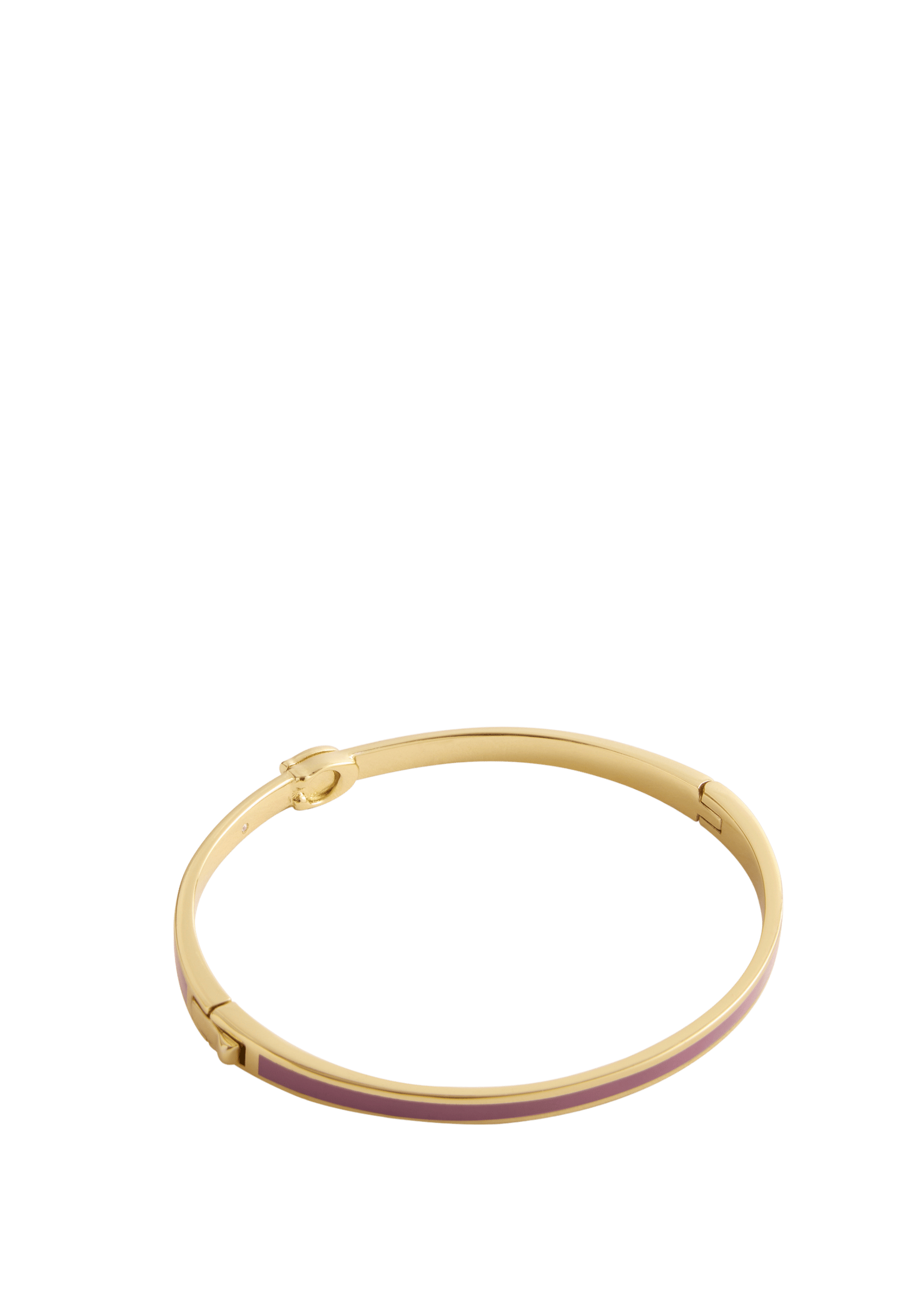 37541322GLD-Signature C Enamel Bangle Bracelet-Light Pink
