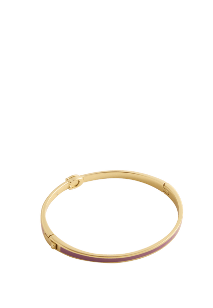 37541322GLD-Signature C Enamel Bangle Bracelet-Light Pink