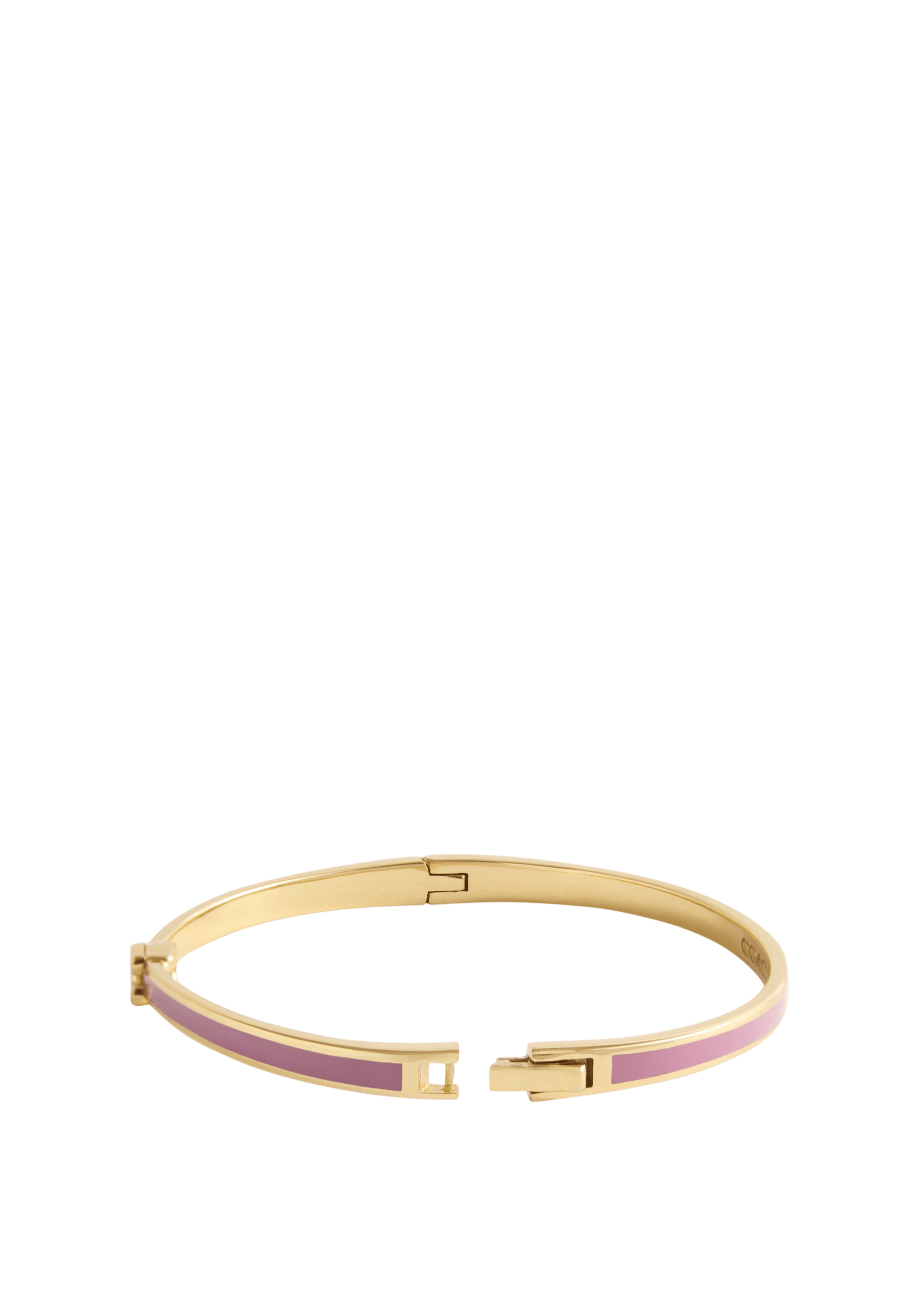 37541322GLD-Signature C Enamel Bangle Bracelet-Light Pink