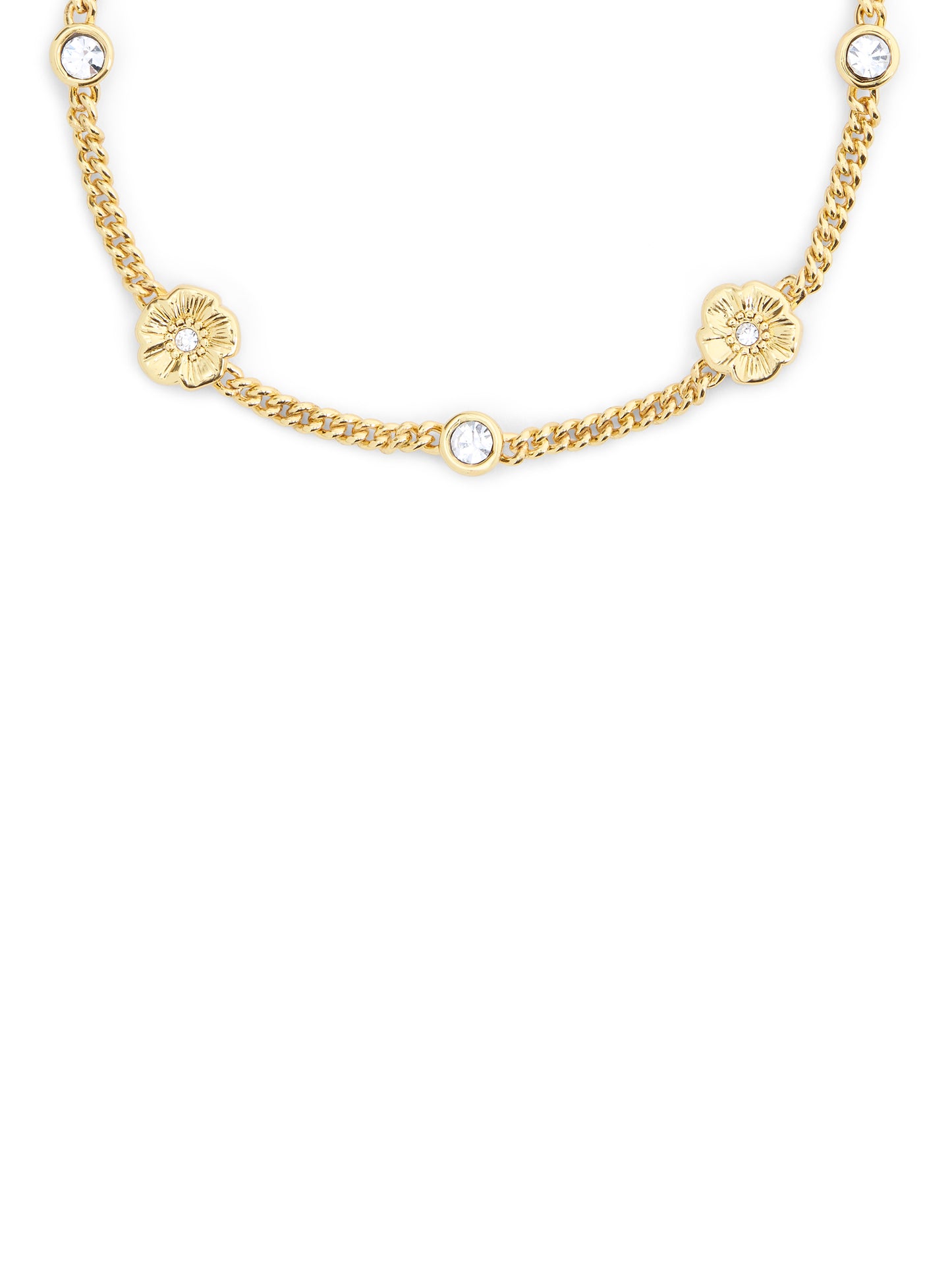 37541328GLD-Textured Tearose Flex Bracelet-Shiny Gold