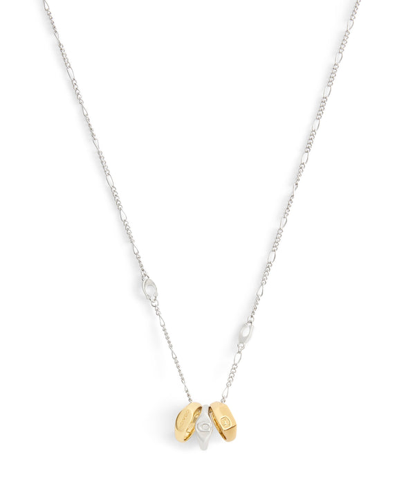 Signature Signet Rondelle Pendant Necklace