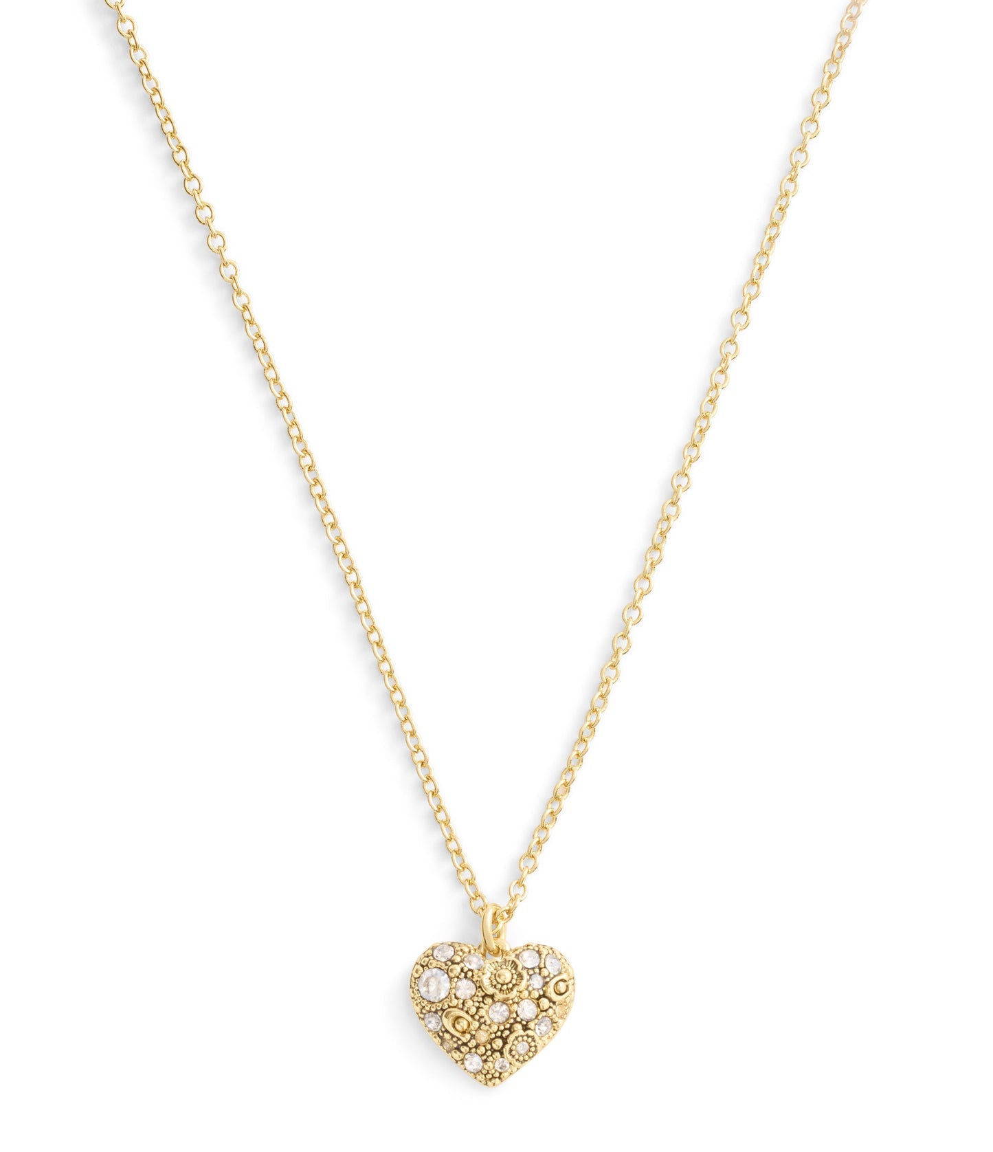 37541359GLD-Signature C Pavé Heart Boxed Jewelry Set-Crystal