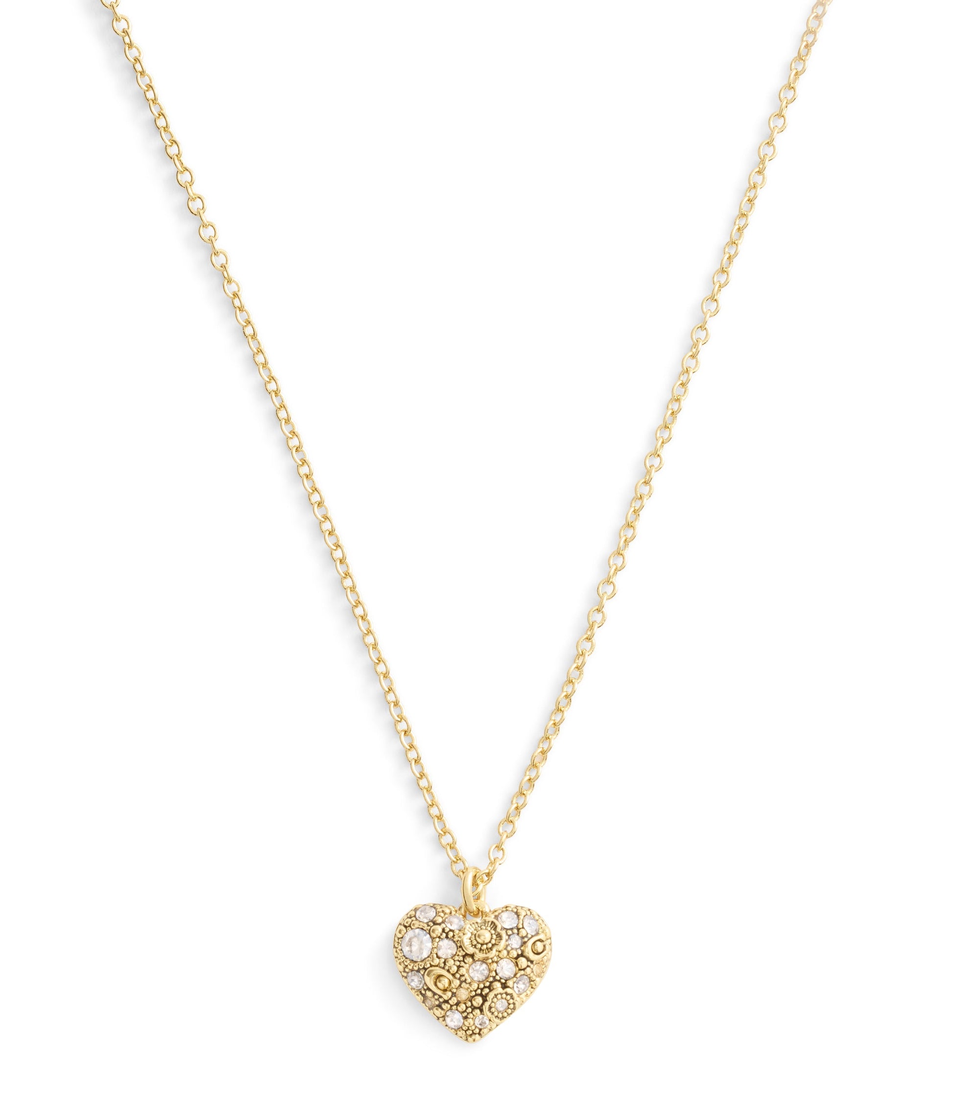 37541359GLD-Signature C Pavé Heart Boxed Jewelry Set-Crystal