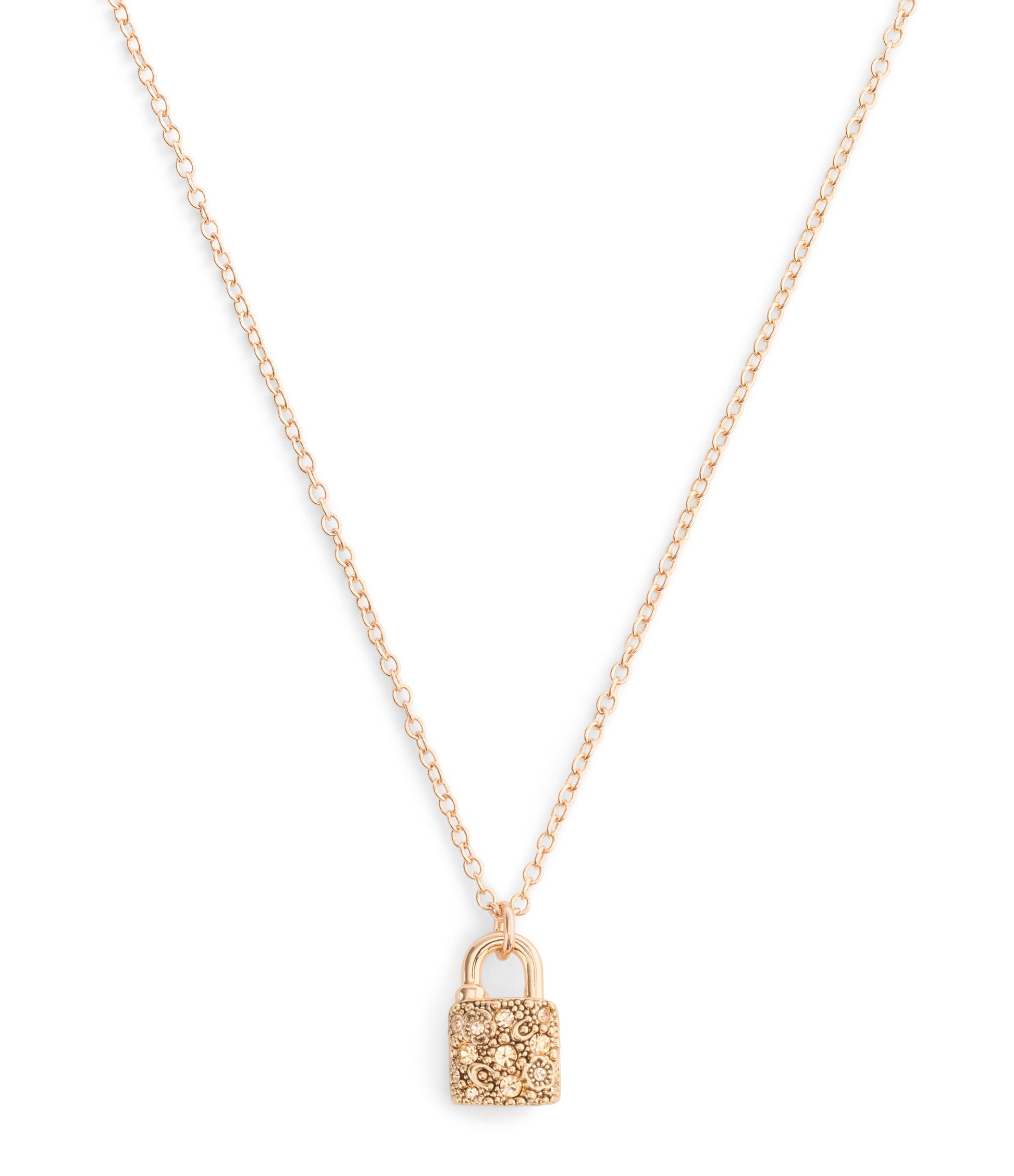 37541360RGD-Signature C Pavé Padlock Boxed Jewelry Set-Crystal