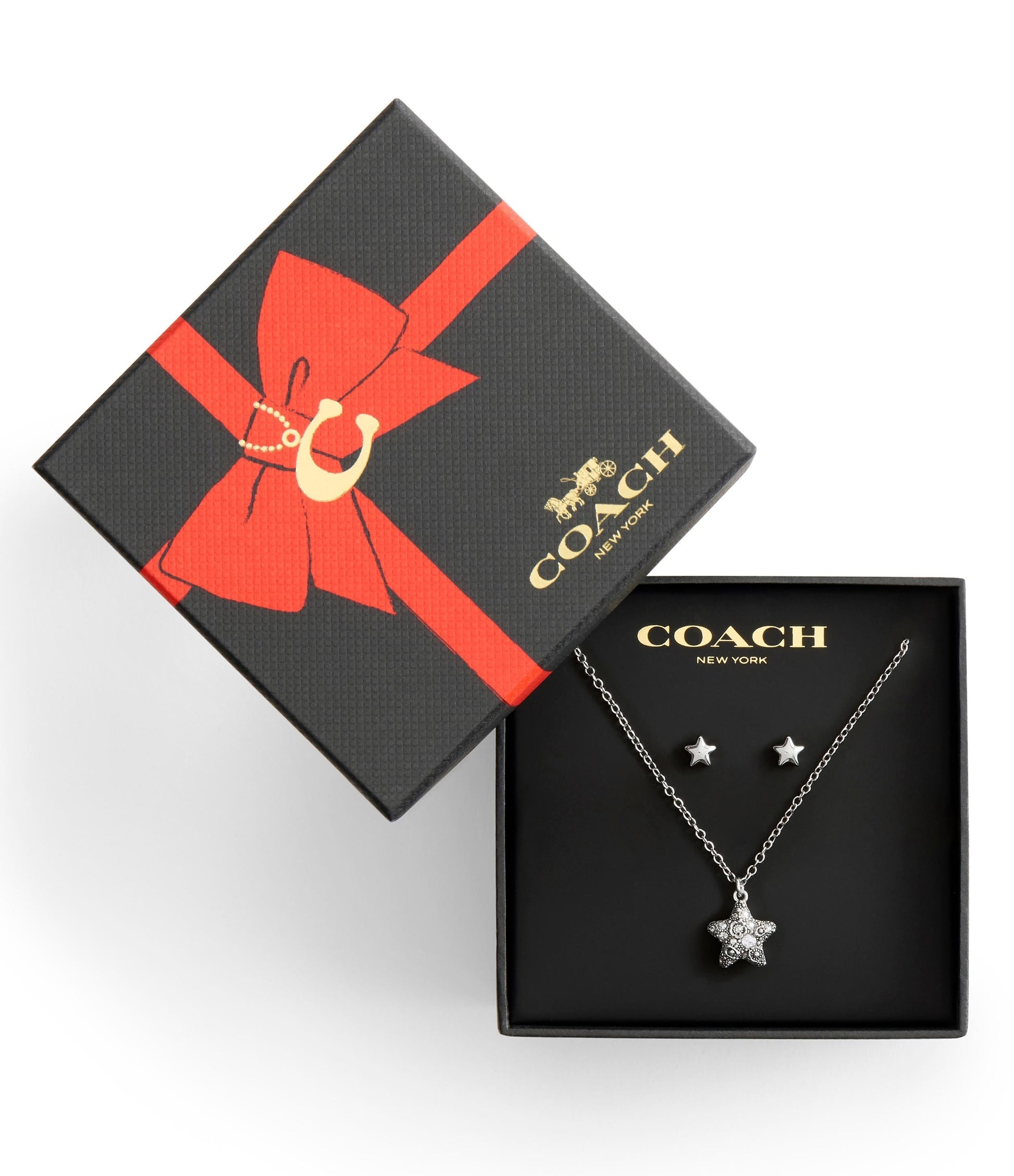 37541361RHO-Signature C Pavé Star Boxed Jewelry Set-Crystal