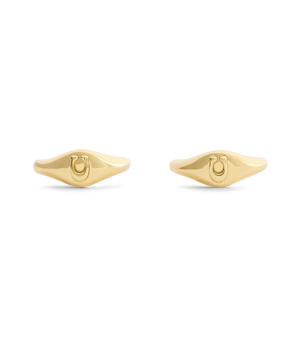 Signature Signet Huggie Earrings