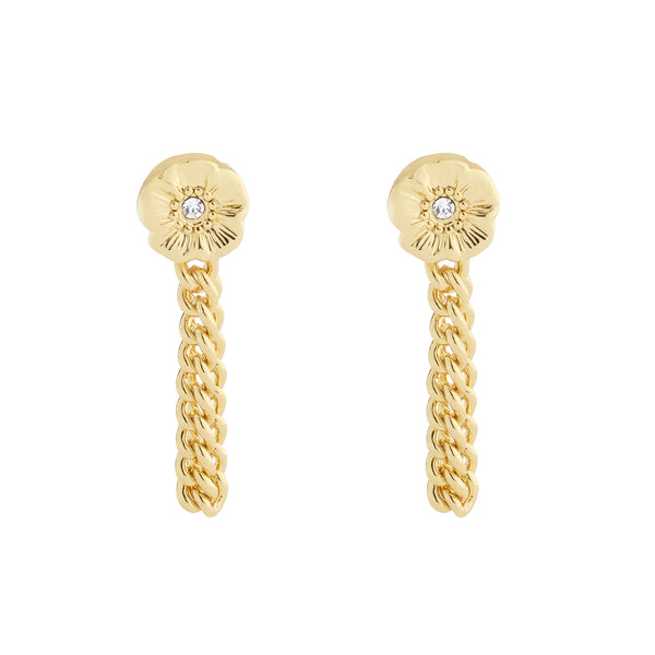 Textured Tearose Front Back Earrings