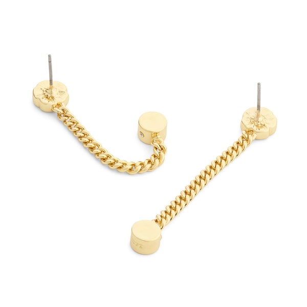 Textured Tearose Front Back Earrings