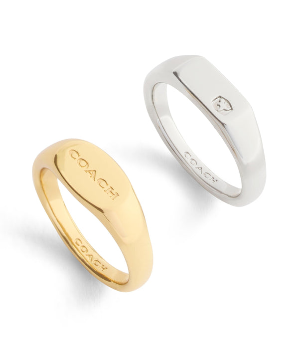 Signature Signet Duo Ring Set