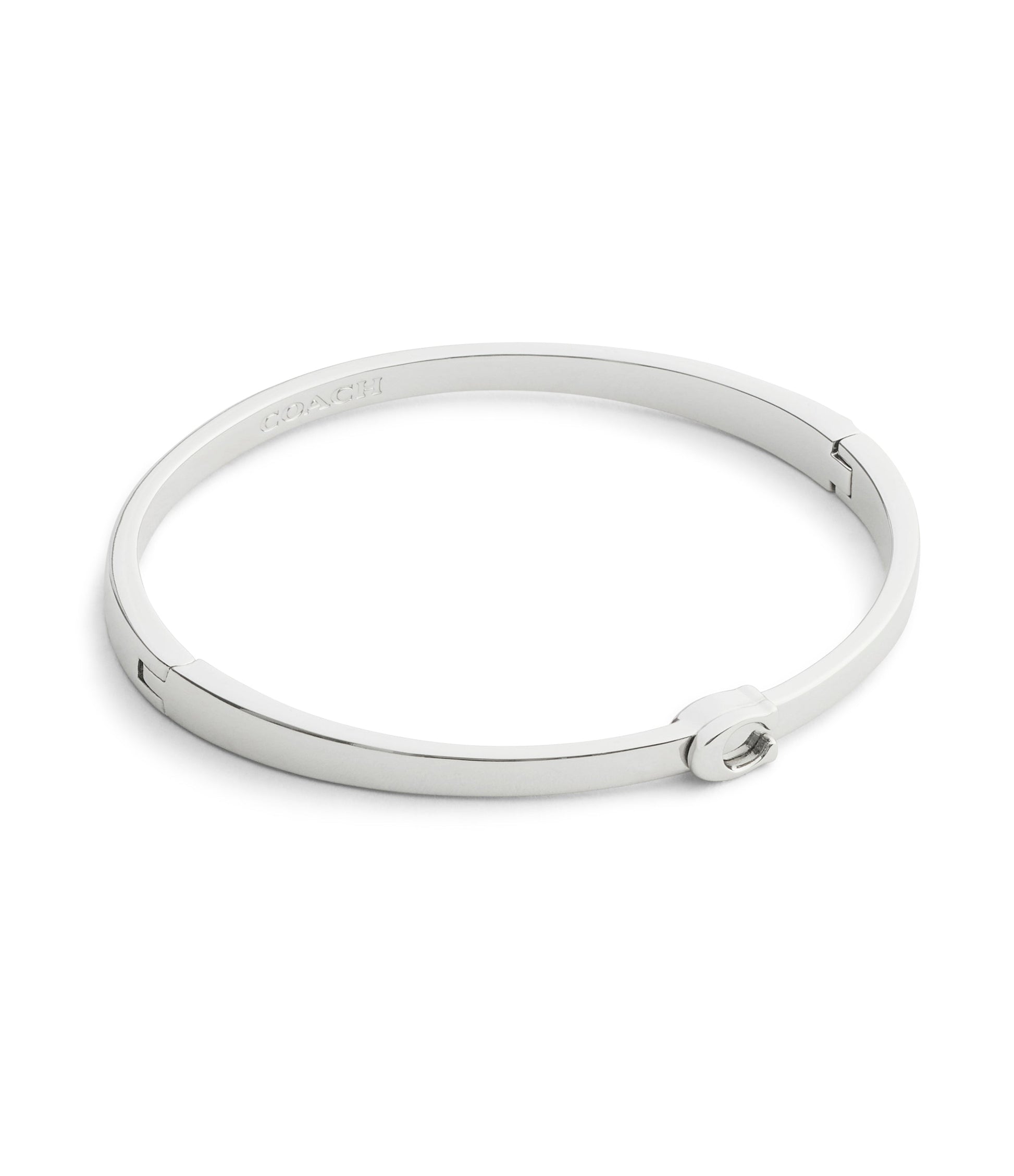 37546477RHO-Signature C Bangle Boxed Bracelet-Rhodium