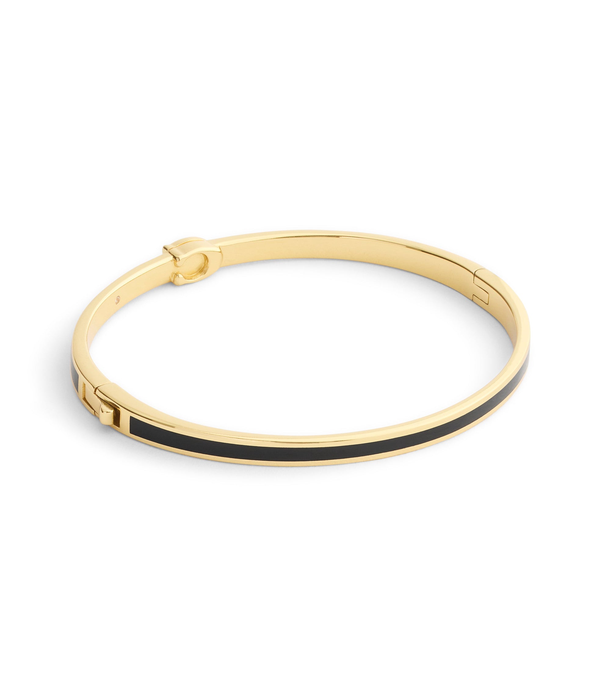 37546478GLD-Signature C Enamel Bangle Boxed Bracelet-Black