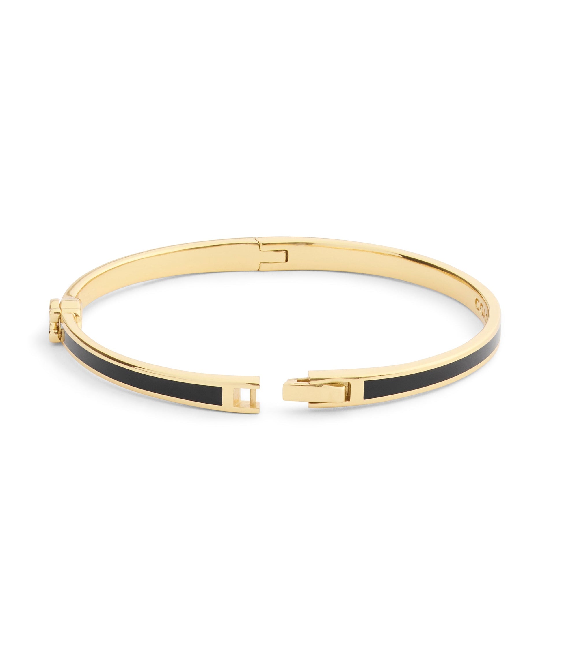 37546478GLD-Signature C Enamel Bangle Boxed Bracelet-Black