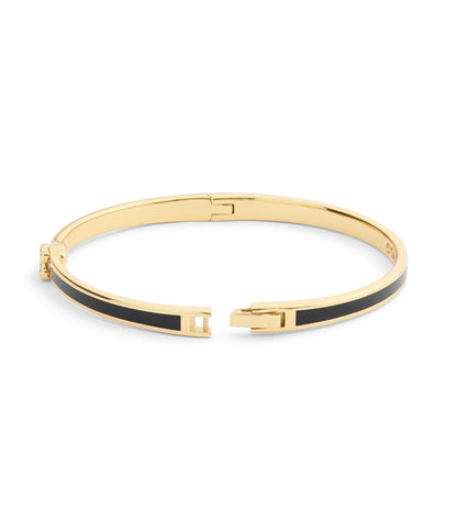 37546478GLD-Signature C Enamel Bangle Boxed Bracelet-Black