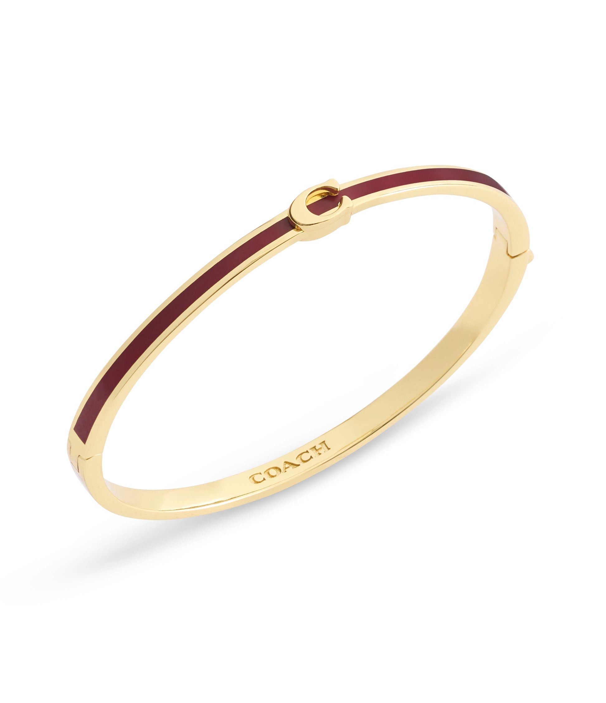 37546478GLD-Signature C Enamel Bangle Boxed Bracelet-Red