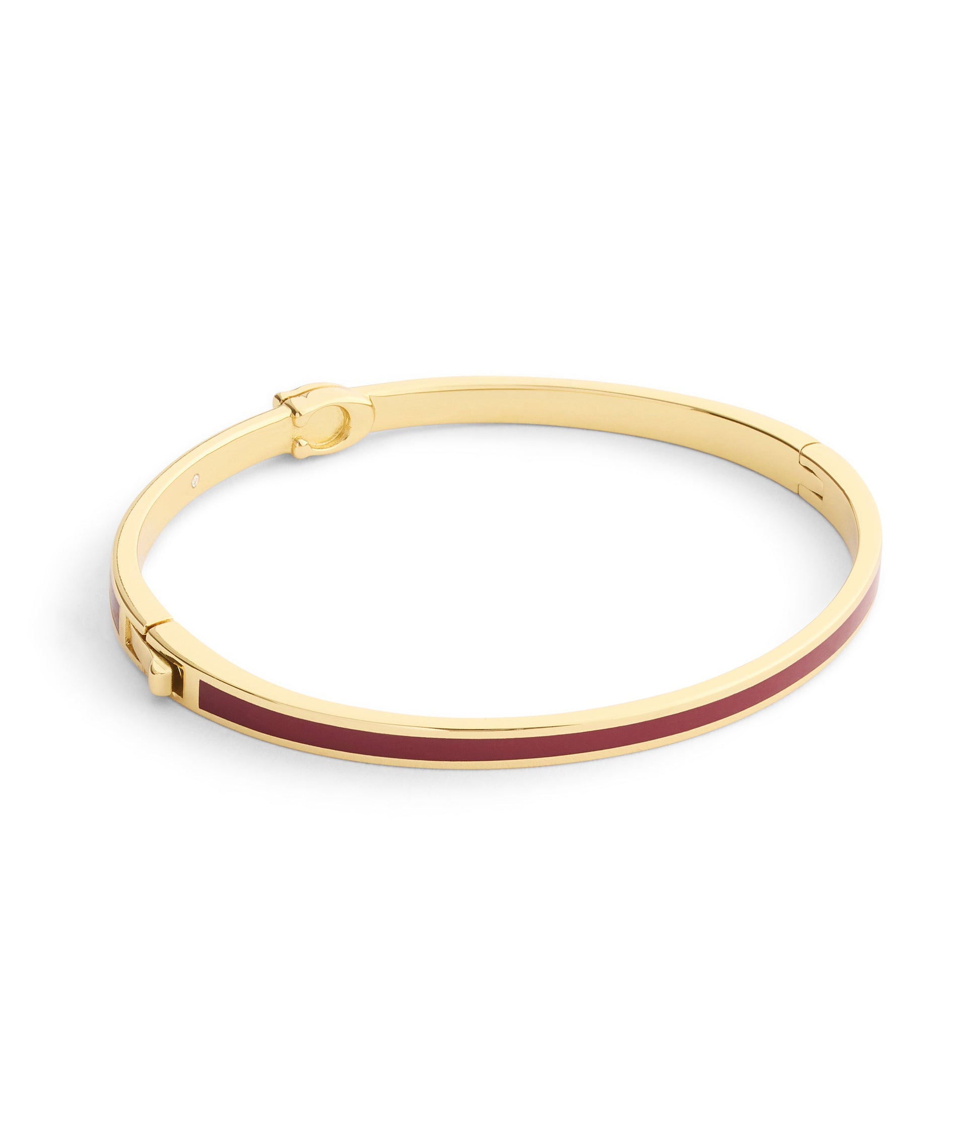 37546478GLD-Signature C Enamel Bangle Boxed Bracelet-Red