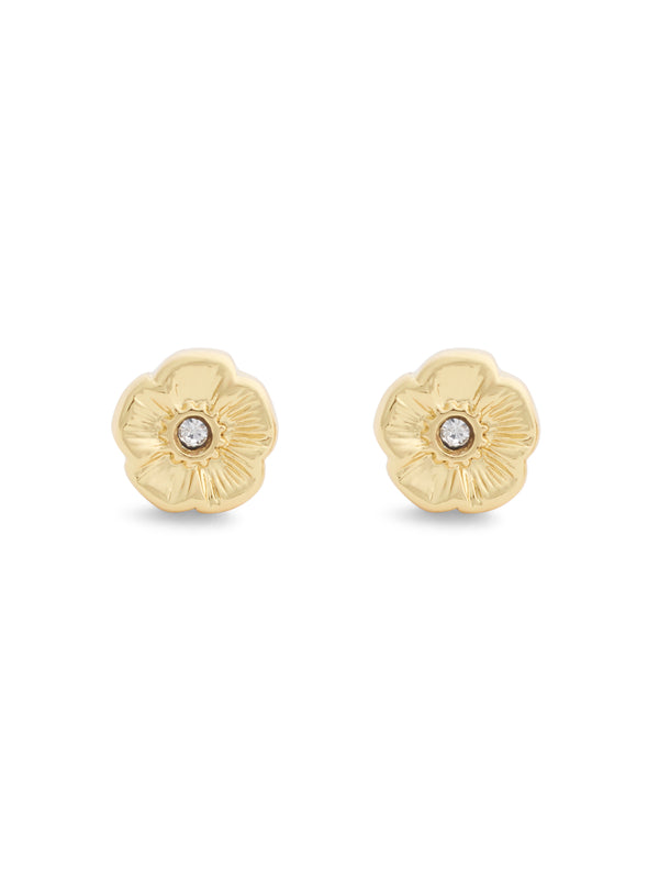 Textured Tearose Stud Earrings