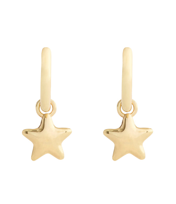 Star Charm Huggie Earrings
