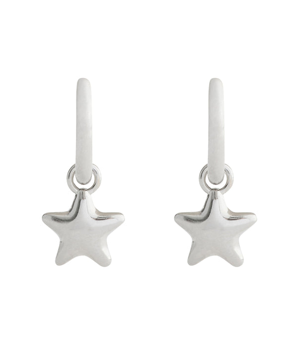 Star Charm Huggie Earrings