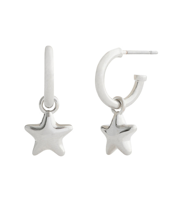 Star Charm Huggie Earrings
