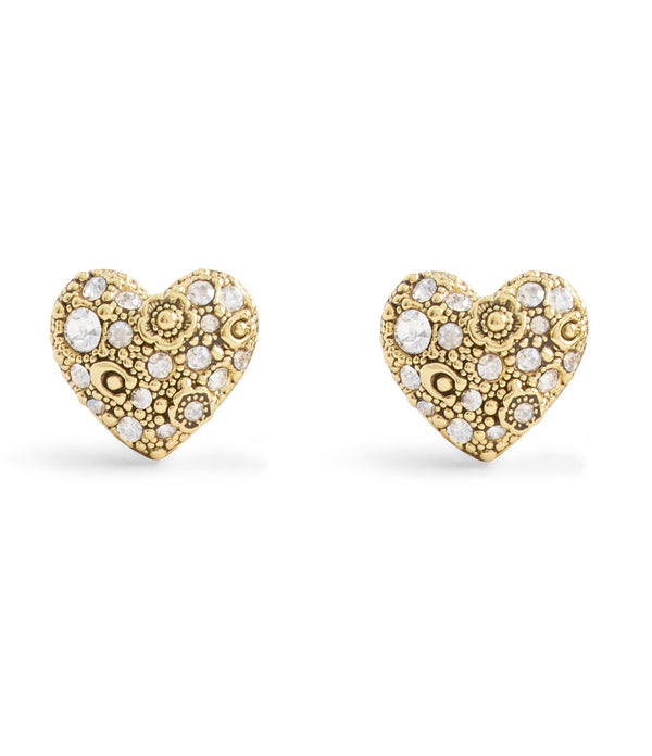 Signature C Pavé Heart Stud Boxed Earrings