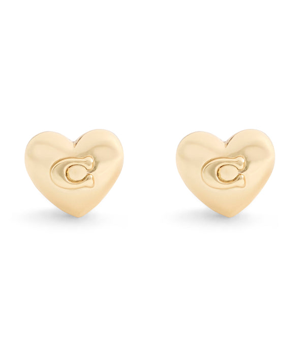 Signature C Heart Stud Earrings
