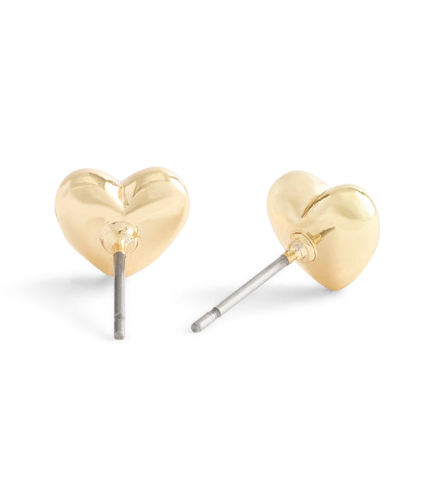 Signature C Heart Stud Earrings