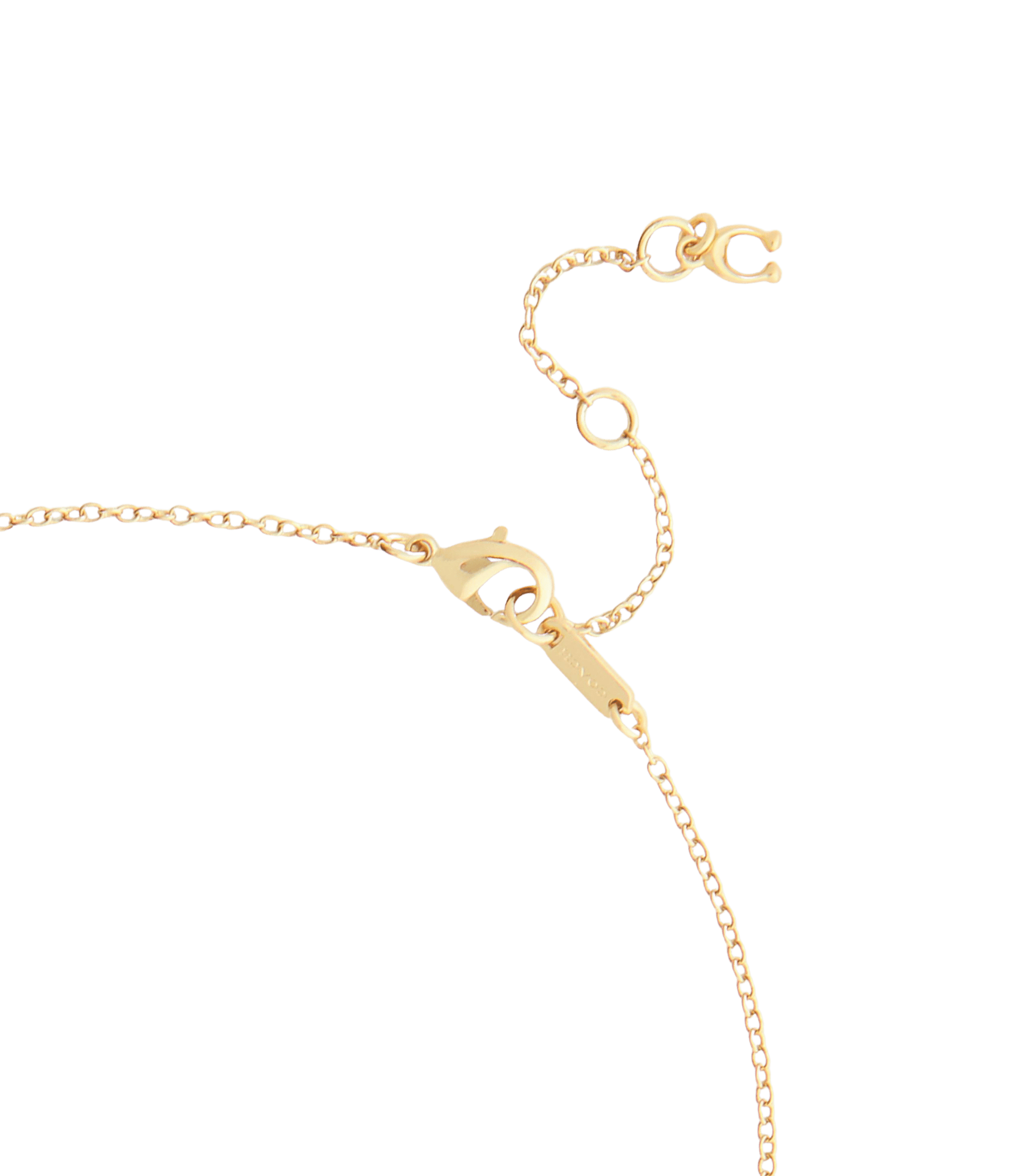 37557549GLD-Charming Charms Signature Mini Bib Necklace-Gold