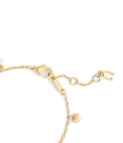 37557551GLD-Charming Charms Signature Bracelet-Gold