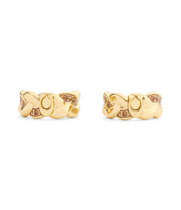 Signature C Braided Hoop Earrings