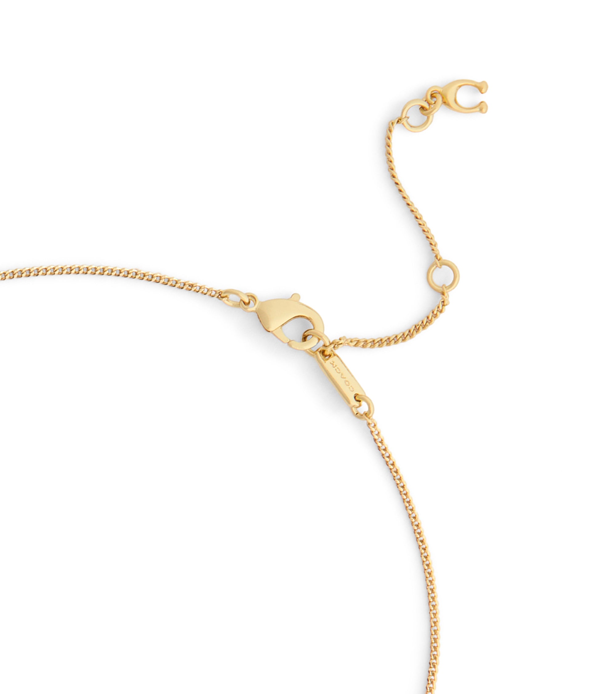 37559712GLD-Charming Charms Signature Heart Pendant Necklace-Gold