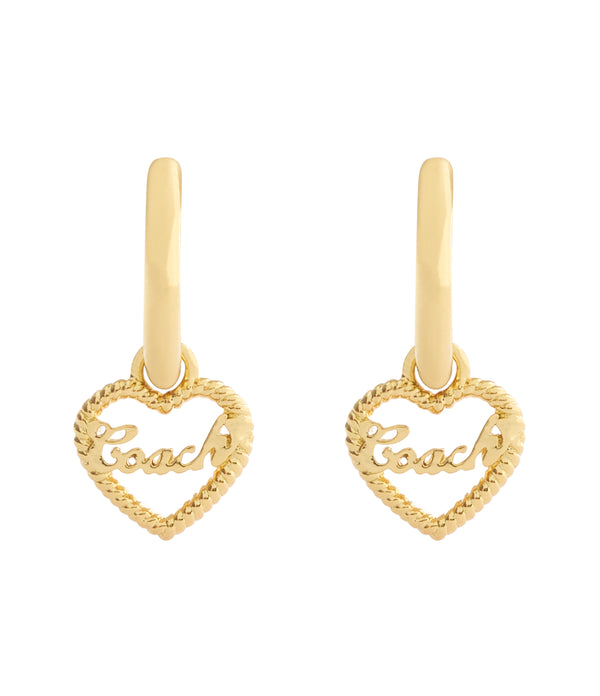 Charming Charms Signature Heart Charm Huggie Earrings