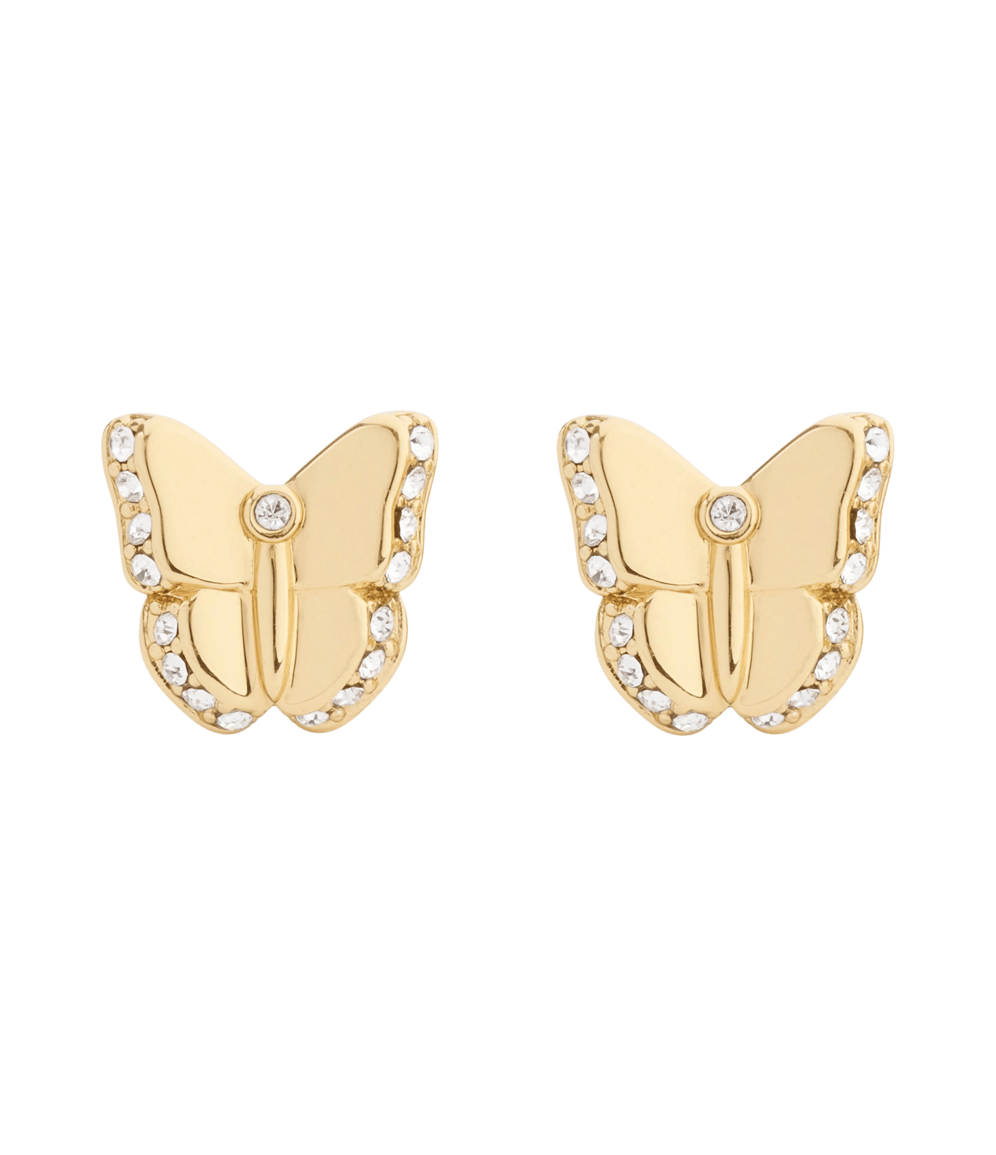 37559731GLD-Pavé Icons Butterfly Stud Earrings-Gold