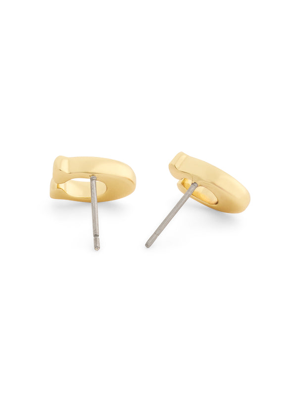 Enamel C Stud Earrings