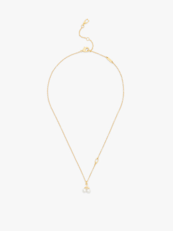 Pearl Cherry Short Pendant Necklace